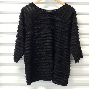 Ashley J Ruffle Detailed Top Plus Size 2 Xlarge